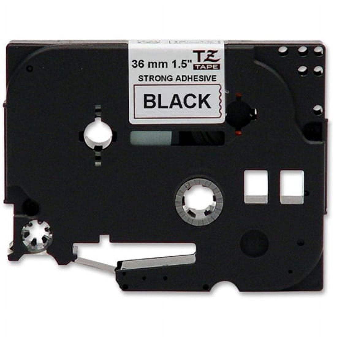 Brother Genuine P-touch TZE-S261 Tape, 1-1/2" (1.4") Wide Extra-Strength Adhesive Laminated Label Maker Tape, Black on White, 1.4 in. x 26.2 ft. (36mm x 8M), TZES261