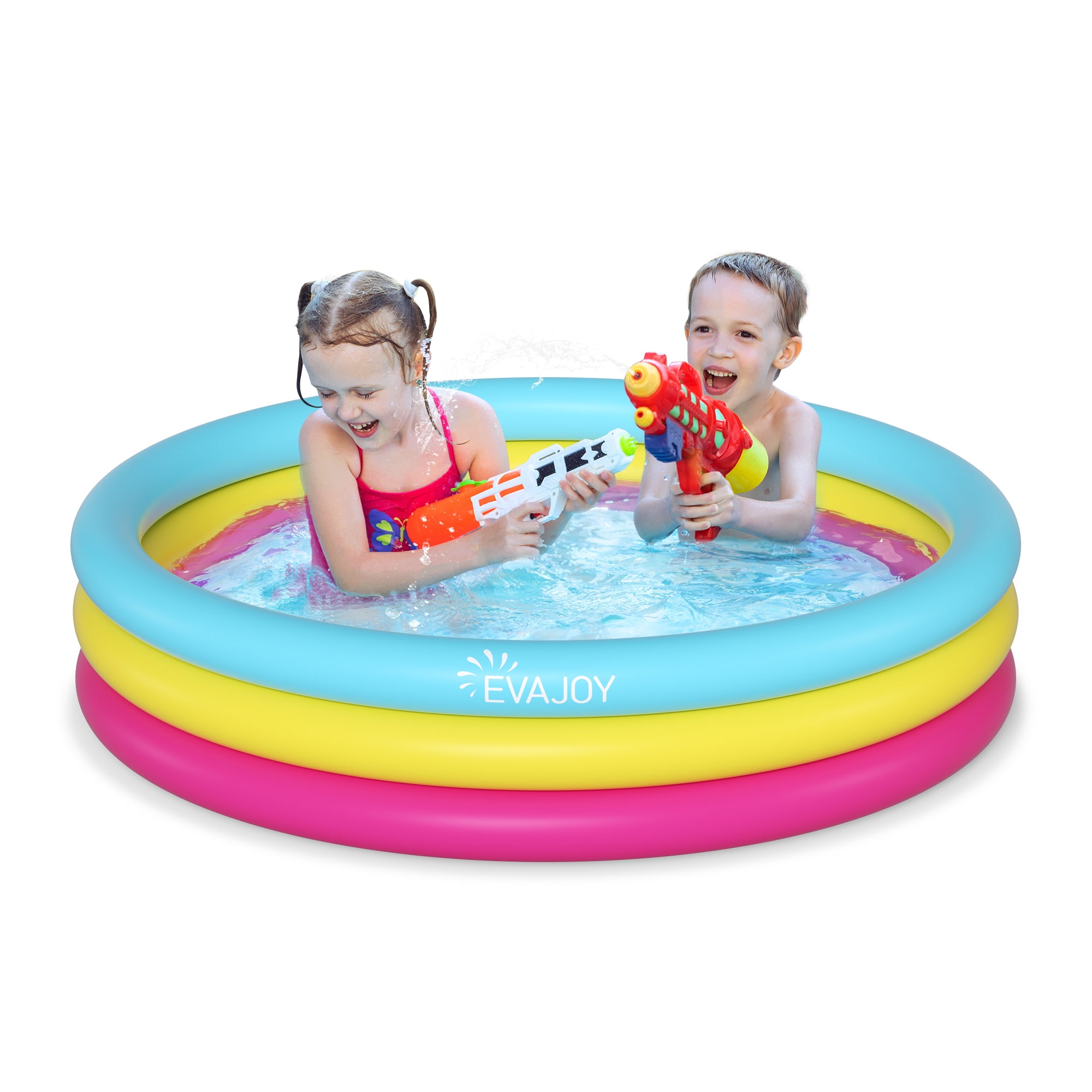 Inflatable Kiddie Pool, Evajoy 58'' x 13'' Ground Swimming Pool for