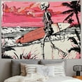 thumbnail image 2 of Chilfamy  Trippy Skull Tapestry Aesthetic Pink Tapestries Ocean Sunset Wall Tapestry Summer Holiday Tapestry Wall Hanging Sea Landscape Tapestry for Bedroom, Home Decor 40x30inch, 2 of 6