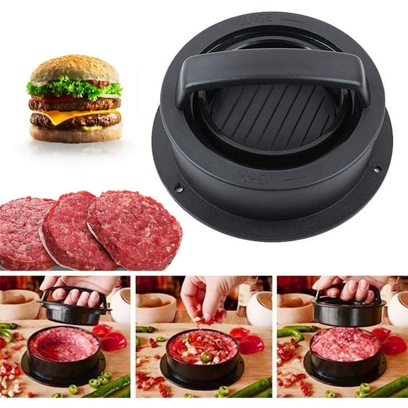Burger Press, 3 in1 Different Sizes Hamburger Patty Maker Molds, Works Best for Stuffed Burgers, Perfect Shaped Patties, Sliders/Regular Burger for Grilling Cooking.