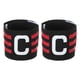 thumbnail image 1 of Banda de Capitán Ajustable Elástica para Fútbol, Negro Rosa Rojo, Paquete de 2, 1 of 5