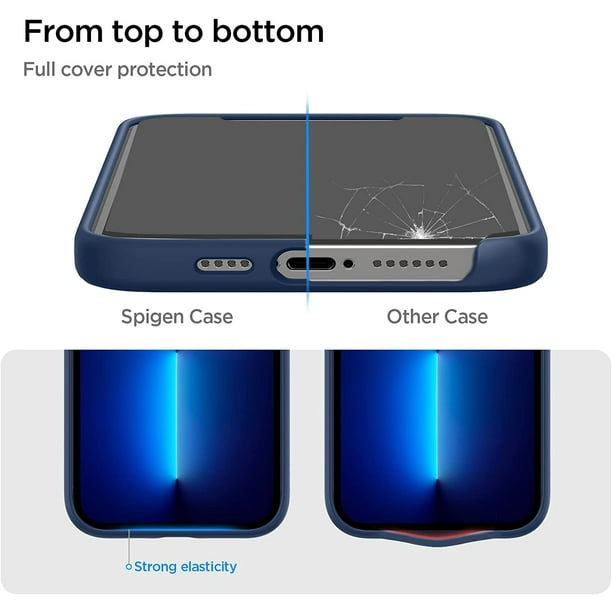 Spigen Silicone Fit Navy Blue iPhone 13 Pro - Phone Cover