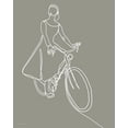 thumbnail image 2 of Kamdon Kreations 12x14 Gold Ornate Wood Framed with Double Matting Museum Art Print Titled - Audrey on a Bike, 2 of 4