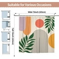 thumbnail image 5 of Boho Mid Century Shower Curtain Beige Abstract Bohemian Neutral Shower Curtains for Bathroom Decor 72W x 72 L Inches Spring Summer Leaves Modern Minimalist Waterproof Fabric Shower Curtains, 5 of 6