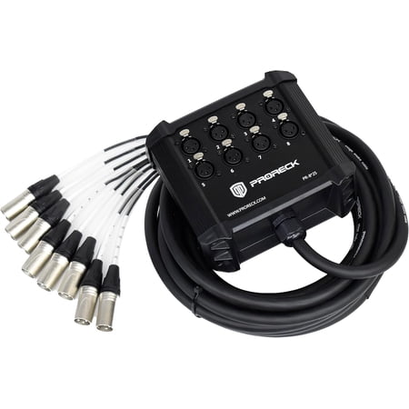 8-Channel Low Profile XLR Send Circuit Board Snake Cables, XLR Splitter Cable for Live, Recording, Stage, Studio, 25 Feet Long