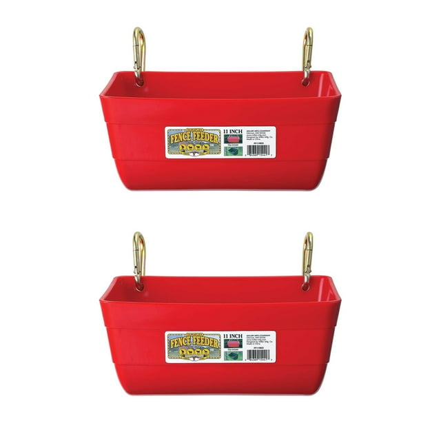 Little Giant 4,5 Litres Seau d'Alimentation Robuste pour Clôture, Rouge (2 Pack)