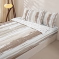 thumbnail image 3 of Erosebridal Abstract Brush Stripe Zipper Full Size Comforter Sets with Fitted Sheet and 2 Pillowcases,Brown Graffiti Simple Zipper Bedding Set For Girls,Reversible,4-Piece, 3 of 7