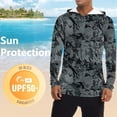 thumbnail image 5 of Dovford Men's Long Sleeve Hoodie Shirts UPF 50+ Sun Protection Fishing Swim Lightweight Running Workout Hiking Rash Guard, 5 of 7