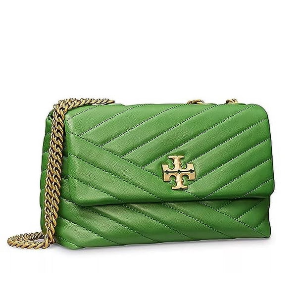 Tory Burch Kira Basil Chevron Leather Purse, Small Convertible