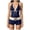 Navy, variant on Leey-World 2 Piece Y2k Polka Dot Halter Bikini with Shorts 2000s Bathing Suit Set Summer Vacation Cute Beach Tankini Swimsuit(Pink,S)
