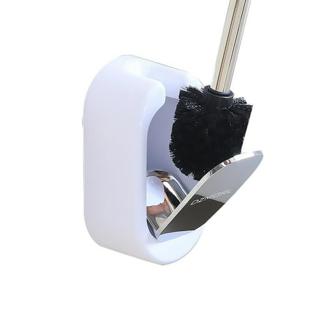 Muxika Wall-Mounted Toilet Brush and Holder,Toilet Bowl Cleaning System with Scrubbing Wand, Under Rim Lip Brush and Storage Caddy for Bathroom