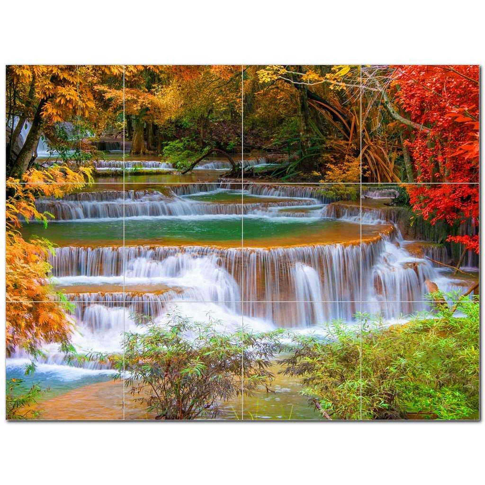 Waterfalls Ceramic Tile Mural Kitchen Backsplash Bathroom Shower 401784