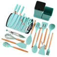 thumbnail image 4 of Beech Handle Silicone Kitchen Knife Set 19 Pieces Set Cutting Board Knife Storage Barrel Kitchen Cooking, 4 of 4