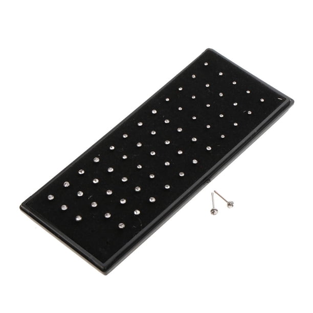 60 Piezas Anillos de Nariz Hipoalergénicos Acero Inoxidable Plata