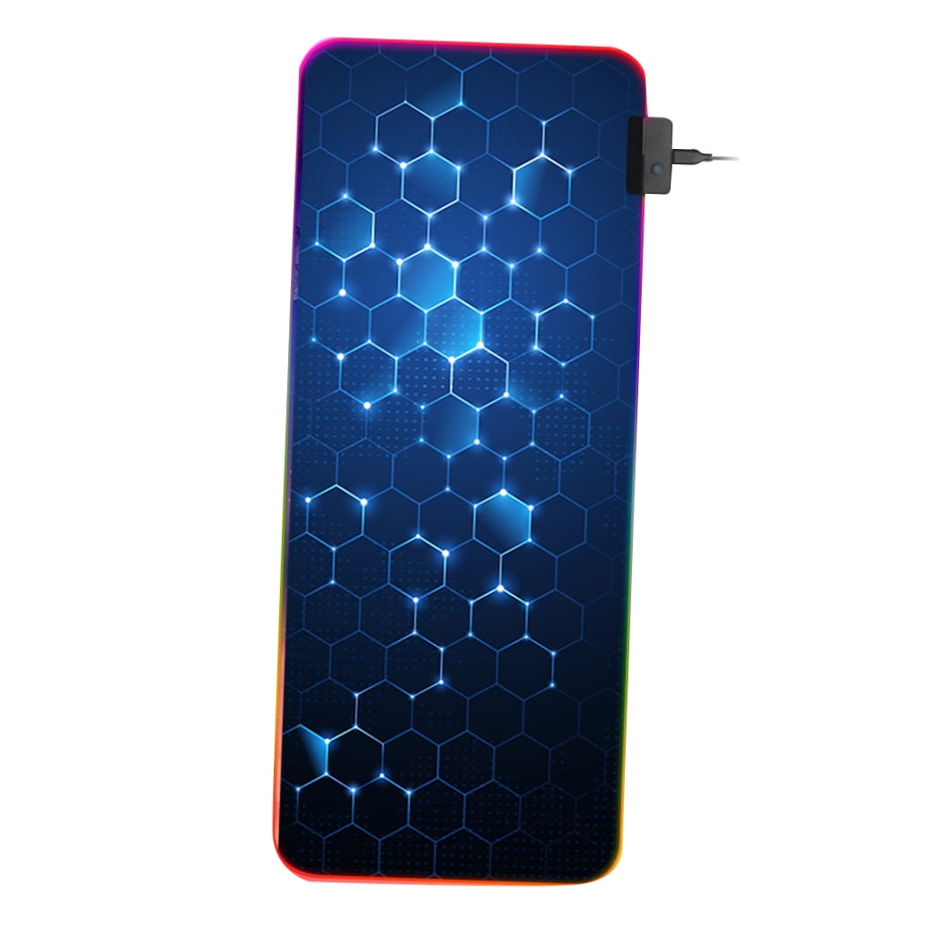 ULTNICE Gaming Mouse Pad RGB Lighting Honeycomb Pattern Luminous 1Set for Office Workers