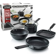 Granite Stone Mini Stackmaster Pots and Pans Set 5 Pcs Nonstick Cookware Set