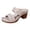 Beige, variant on Rokment Womens Platform Slides Dress Sandals Beach Summer Fashion Casual Hollow out Leather Chunky Block High Heels Slip on Orthotic Dressy Slippers for Woman Beige Size 6.5