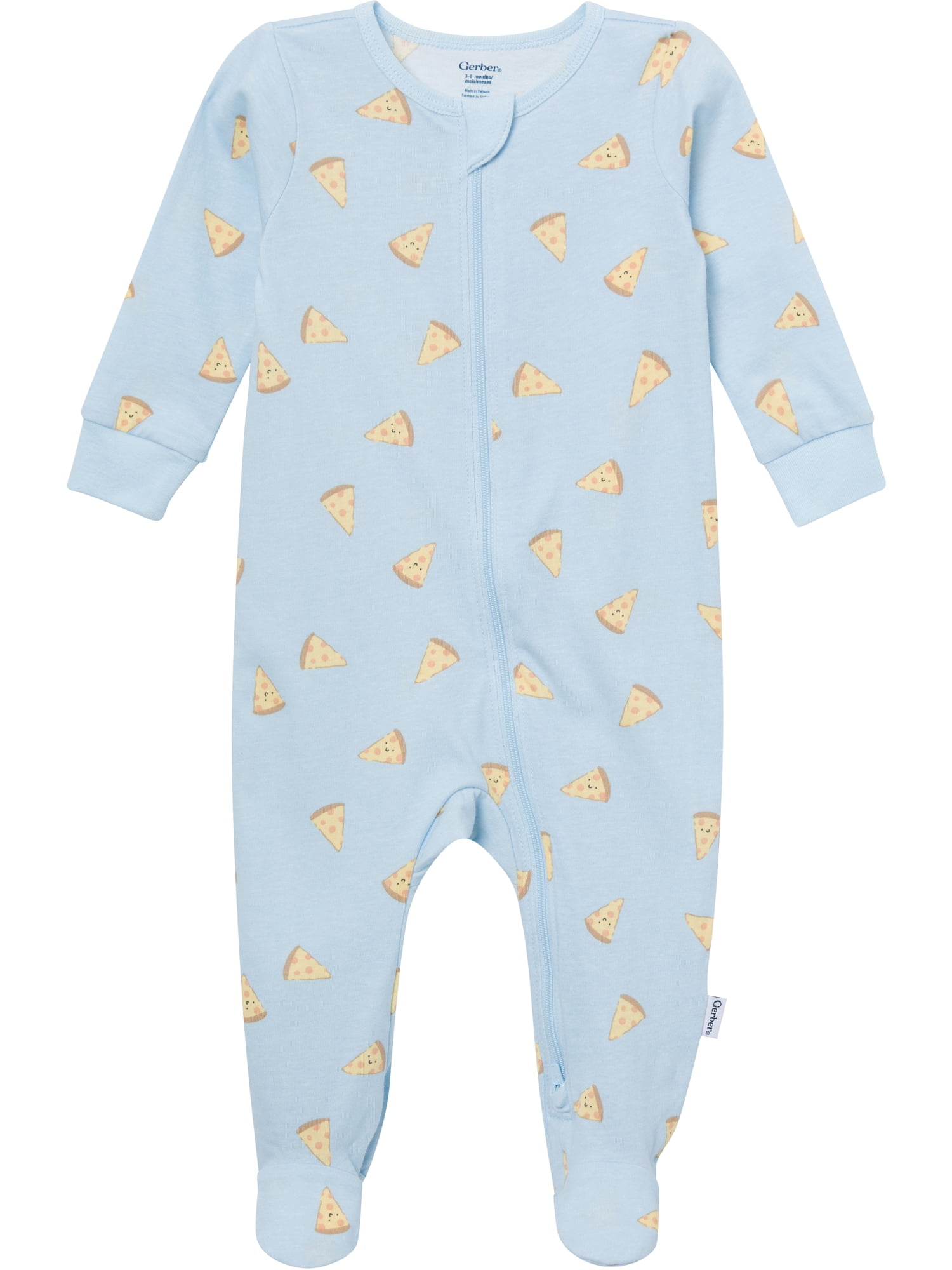 Gerber Baby Neutral Sleep N´ Play 2-Way Zipper Footed Pajamas, 4-Pack, Sizes, Newborn - 6/9 Months