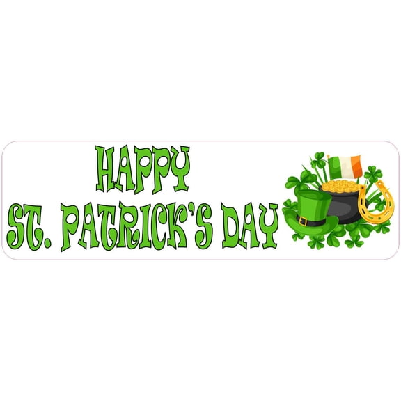 10in x 3in Irish Happy St. Patrick's Day Magnet Magnetic Holiday Magnets