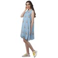 thumbnail image 4 of Moomaya Scoop Neck Womens Dresses Printed Rayon Sleeveless Loose T-Shirt Dress, 4 of 4