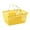 Yellow, variant on simhoa Shopping Basket Handheld Lightweight Metal with Handle for Food Toys Bedroom Blue
