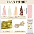 thumbnail image 2 of 10FT Rose Gold Foil Fringe Tassel Banner Metallic Tinsel Shiny Finger Float Streamer Backdrop Garland Wall Hanging Ornaments Metallic for Parade Float Wedding Birthday Party Baby Shower Colorful, 2 of 9