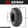 thumbnail image 2 of Kenda Bear Claw 23x7-10 Front Off-Road Tire for All-Terrain (ATV), Utility Task (UTV), & Side-by Side (SXS) Vehicles 23/7-10 w/ Keychain (2 Pack), 2 of 9