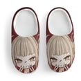 thumbnail image 3 of Anime My Hero Academia Himiko Toga Kid's Cotton Slippers Winter Warm Soft Plush Slippers with Rubber Sole Non-Slip Indoor Outdoor Slip on Shoes Fluffy House Slippers For Boys Girls Teen, 3 of 8