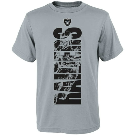 Oakland Raiders Revolution - Youth Gray Oakland Raiders Side T-Shirt