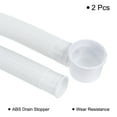 thumbnail image 3 of Uxcell 75cm Bathtub Drain Pipe Expandable Tubing Flexible Drainage Hose White 2 Pack, 3 of 6
