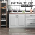 thumbnail image 5 of KOKHUB Kitchen Mat,1/2 Inch Thick Cushioned Anti Fatigue Waterproof Kitchen Rug, Comfort Standing Desk Mat, Doormat Kitchen Floor Mat Non-Skid & Washable for Home, Office, Sink,17.3"x28"- Grey, 5 of 9