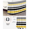 thumbnail image 3 of Yellow Black Stripe Wrap Around Bed Skirts for Queen Bed 16" Drop,Bed Skirt with Adjustable Elastic Belt Dust Ruffle Bed Valance for Bedroom Hotel Modern Abstract Art Coarse Striped Bed Frame Cover, 3 of 7