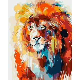 Paint by Numbers for Adult DIY Paint by Number Kits for Kids Beginner on  Canvas Color Lion 