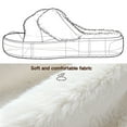 thumbnail image 5 of BERANMEY Women's Fuzzy Slippers Open Toe Cross Band Memory Foam House Slippers Indoor Outdoor Cozy Plush Slippers for Women Winter Warm Shoes, 5 of 9