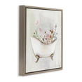 thumbnail image 4 of Stupell Industries Butterfly Floral Bath Typography Painting Brown Floater Framed Canvas Art Print Wall Art, 18 x 18, 4 of 10