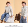 thumbnail image 4 of URMAGIC Toddler Boy Girl Fall Warm Coat Kids Long Sleeve Solid Color Hooded Outwear Zipper Jacket, 4 of 6