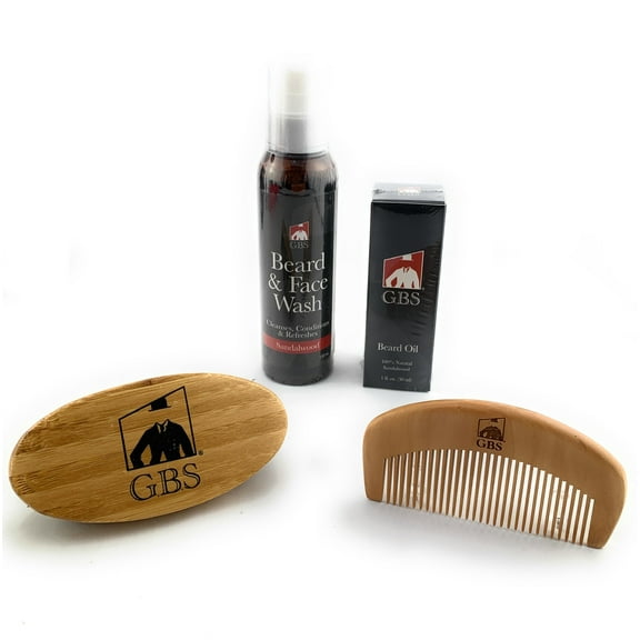 GBS Beard Growth Set For Men, Long Lasting, Healthy Beard Growth - Pack Of 4