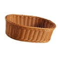 thumbnail image 1 of Cesta de ratán de imitación, bandeja para tocador de baño, estante de mimbre ovalado, decoración tejida 34 cm x 26 cm x 10 cm, 1 of 9