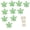 Green, variant on 10 Pack Coastal Starfish Cabinet Knobs, Ceramic Drawer Pulls with Mounting Screws, Ocean Beach Style Furniture Knobs for Dresser Wardrobe Kitchen Cupboard