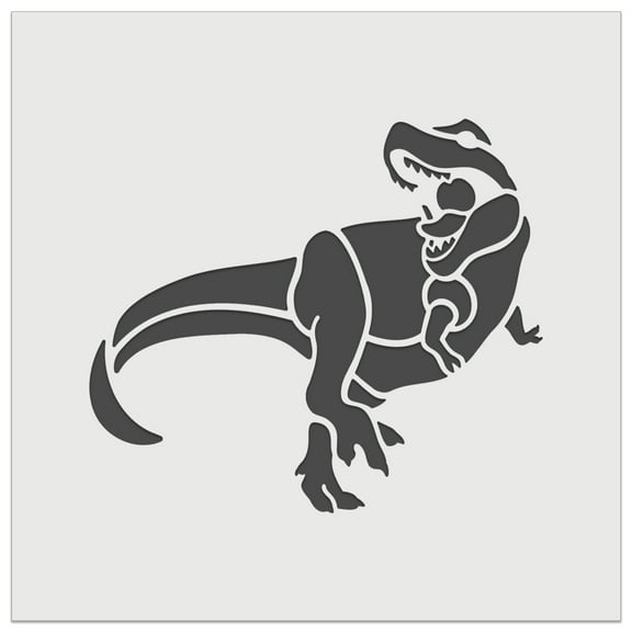 Tyrannosaurus Rex Dinosaur Roaring DIY Cookie Wall Craft Stencil - 5.5 Inch
