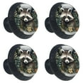 thumbnail image 2 of 4 Pcs Raccoon Knobs for Kitchen Cabinet Cupboard Dresser Bookcase Drawer Pulls Handles Round Home Decor, 2 of 8