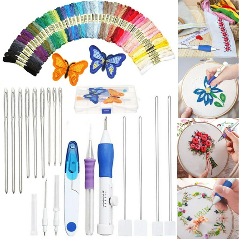 EXCEART 1 Set Embroidery Tools Kids Tools Embroidery Kit Hole Punch Tool  Kid Tools Framing Tools Kids Stencils Needle and Thread Kit Hand Mold Kids