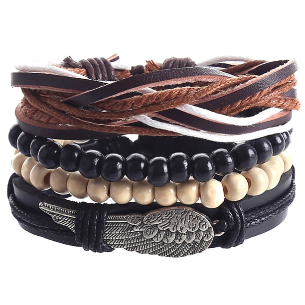 Pulseras para mujer, regalos para mujer, pulsera vintage de cuero multicapa, regalo de joyería, pulsera de moda, joyería