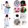 thumbnail image 4 of Christmas Inflatable Ornament Outdoor Yard Garden Rotating LED Snowman Holiday Festival Decor, US Plug, 4 of 9