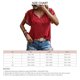 thumbnail image 4 of Mujeres tie V Masajeadores de cuello manga corta blusa floral impresión suelta elegante casual camiseta, 4 of 6