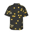 thumbnail image 3 of Kll Men'S Hawaiian Shirt Short Sleeve Button Down Beach Shirts-Bumblebee, 3 of 8