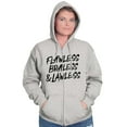 thumbnail image 5 of Flawless Braless Lawless Attitude Zip Hoodie Sweatshirt Women Brisco Brands S, 5 of 6