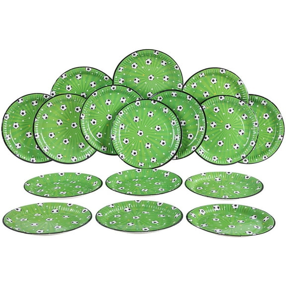 TAILTOSS Material Dessert Paper Plates Football Party Tableware 16Pcs 7.1x7.1x0.04In
