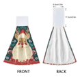 thumbnail image 3 of Haosy 2 Pack Kitchen Wash Cloths with Hanging Loops Absorbent Absorbent Quick Drying Hand Towels, Reindeer Dressed As Santa Claus, 3 of 7