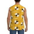 thumbnail image 4 of Bingfone Cute Bee Butterfly Yelllow Pattern Men's Tank Tops Workout Sleeveless Tee Shirts Running Beach Tanks for Men-Small, 4 of 8